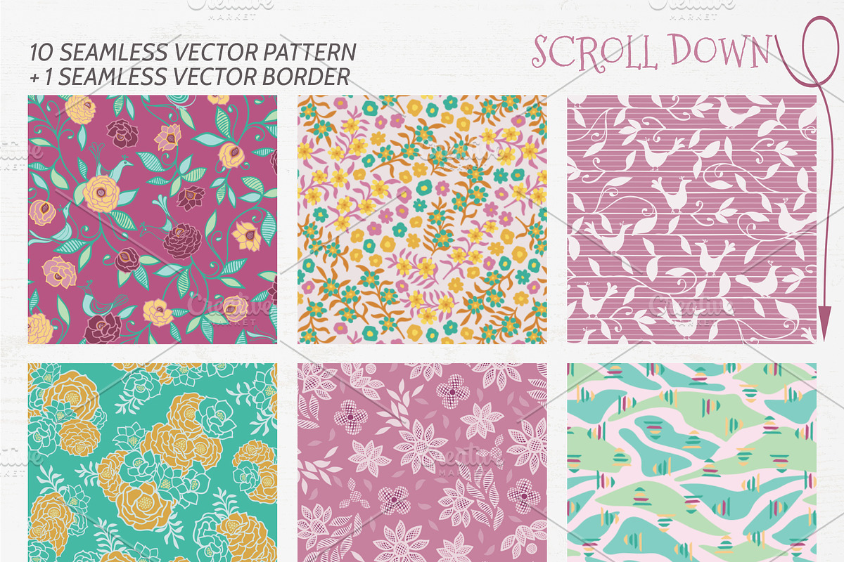 10 Seamless Vector Folk Patterns, a Pattern Graphic by Agnes Somogyi PATTERNS (Photo 2 of 6)