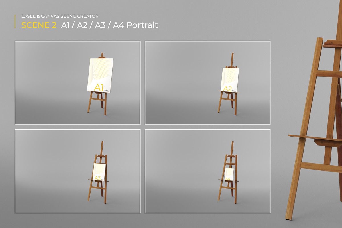 Easel & Canvas Scene Creator, a Product Mockup by KIPET (Photo 9 of 18)