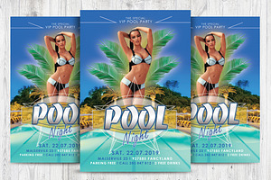 Pool Party Flyer PSD
