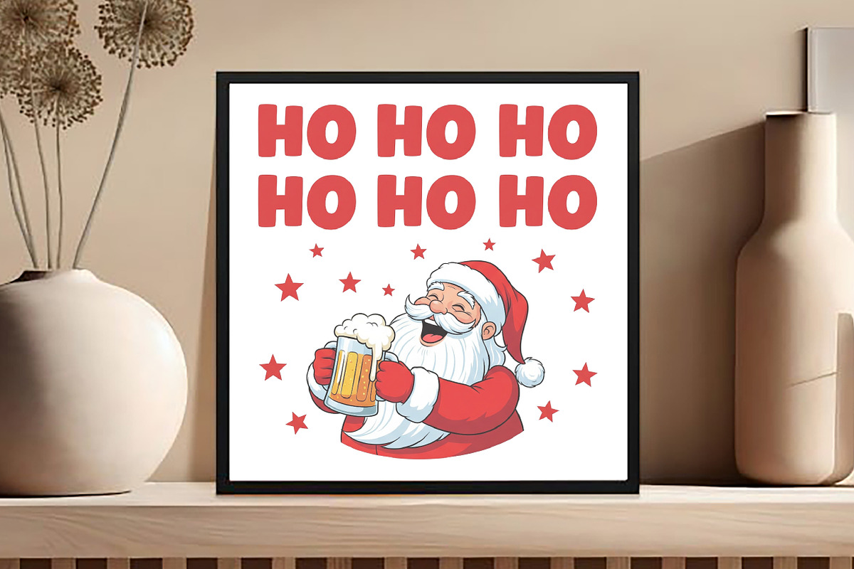 Funny Christmas Santa Ho Ho Ho, an Illustration by Black Bird Studio (Photo 4 of 4)