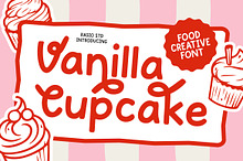Vanilla Cupcake Food Creative Font