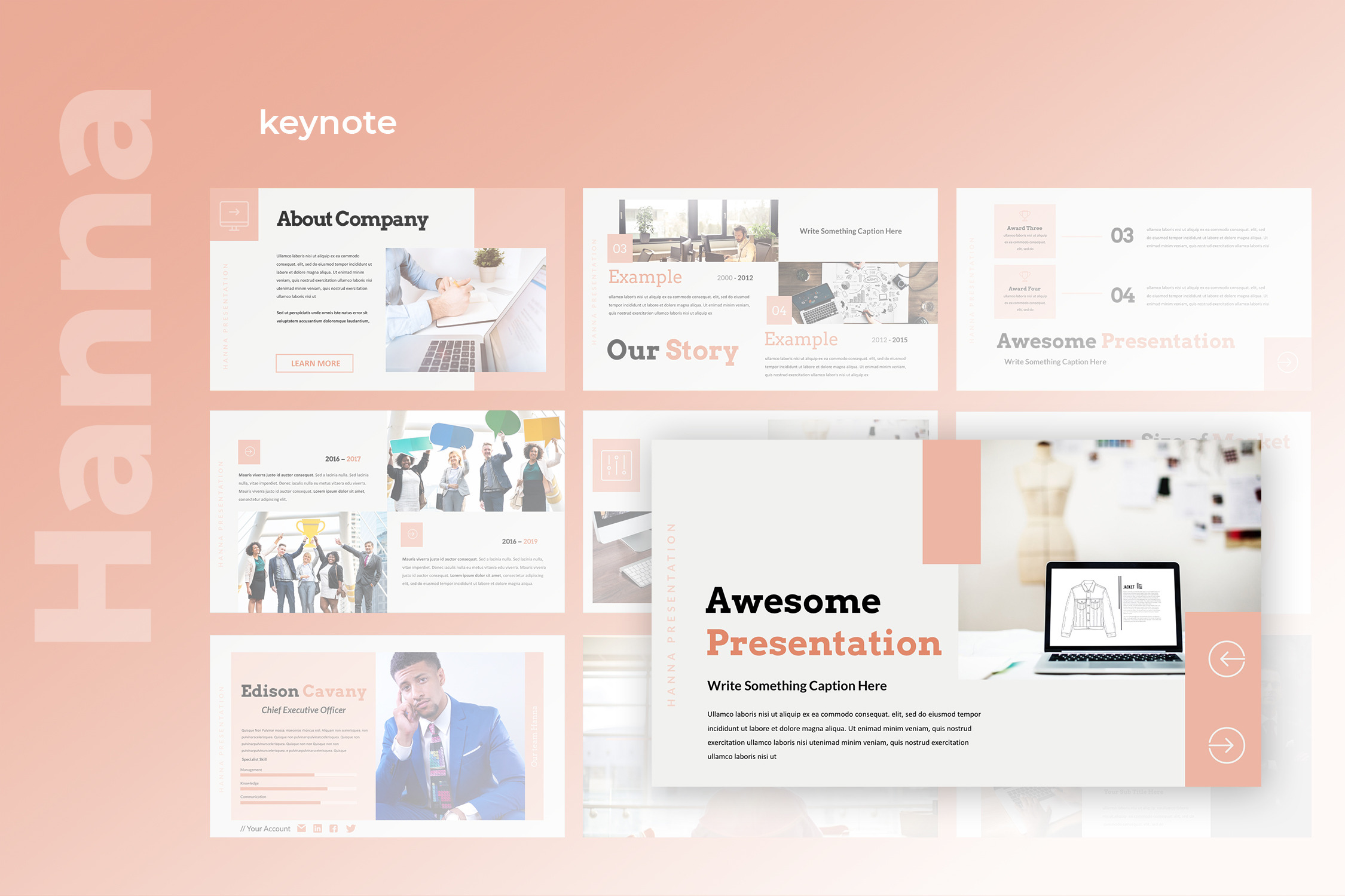 Hanna - Keynote Presentation, a Presentation Template by TMint Creative