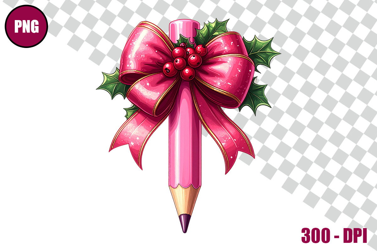 Pencil with Bow Clipart Bundle Files, a Decorative Illustration by taramija (Photo 25 of 26)