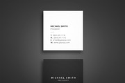 Minimal Square Business Cards, a Business Card Template by Galaxiya (Thumbnail 9 of 13)