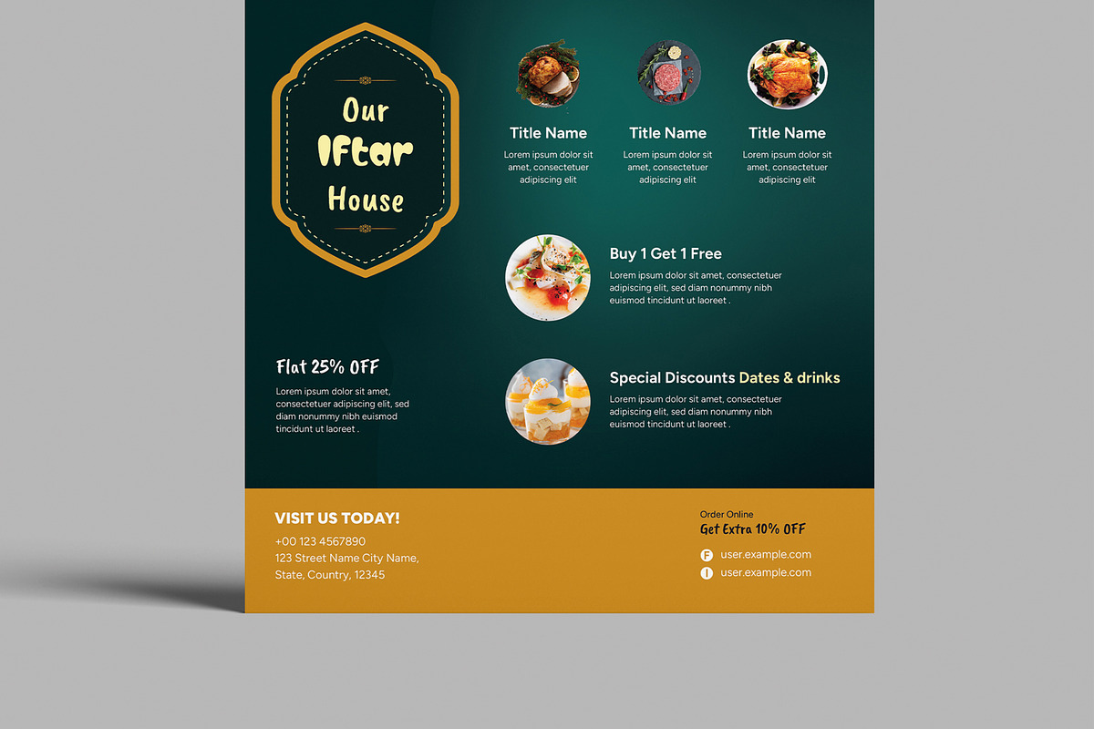 Iftar Weekend Discount Event, a Flyer Template by MightyDesign (Photo 5 of 8)