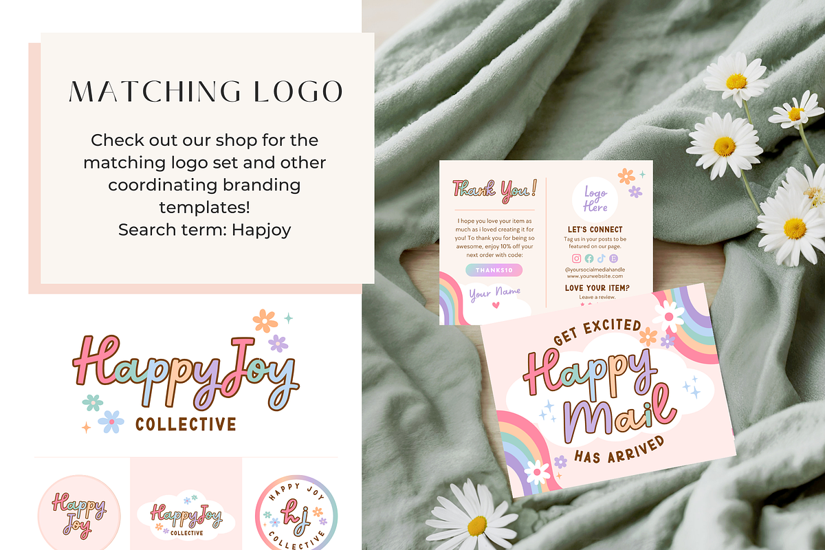 Retro Thank You Card Canva Template, a Card Template by Summit Avenue (Photo 5 of 7)