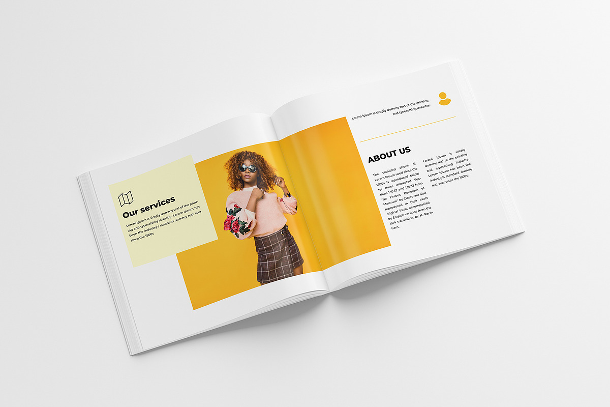 Square Magazine Mockup, a Print Template by AlkStudio (Photo 2 of 15)