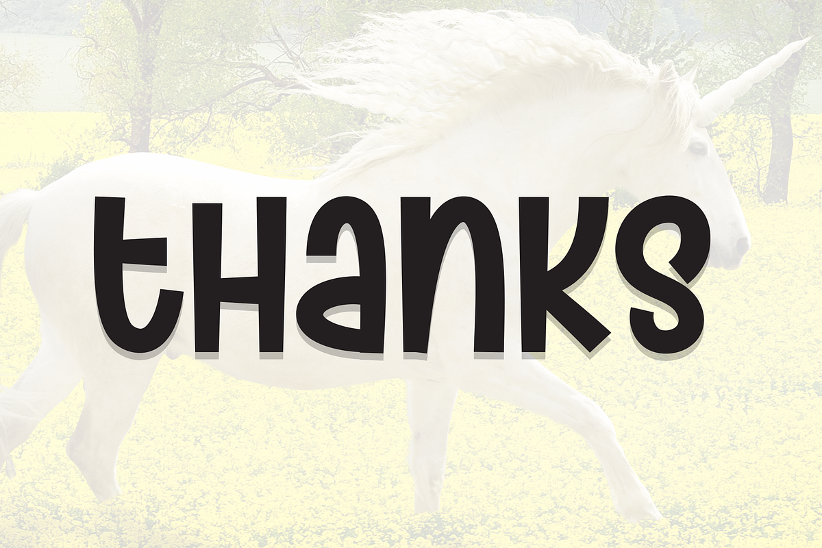 Quick Unicorn | Script Font, a Script Font by Scratchones (Photo 8 of 8)