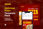 Delicious Pizza Instagram Post, a Social Media Template by CavenArt (Thumbnail 1 of 5)