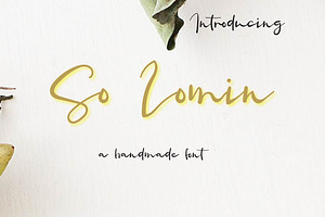 So Lomin - Valentine font 