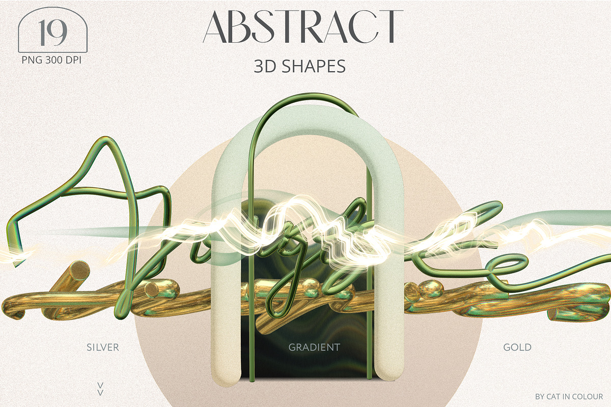 Jungle Creation Gradients 3D Shapes, an Object Graphic by Cat In Colour (Photo 11 of 19)
