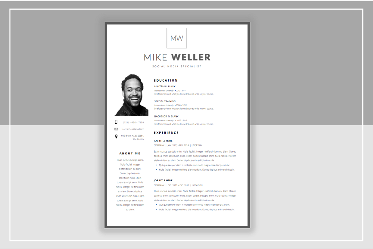 Mike W Resume and Cover Template, a Resume Template by ResumeStudio (Photo 2 of 6)