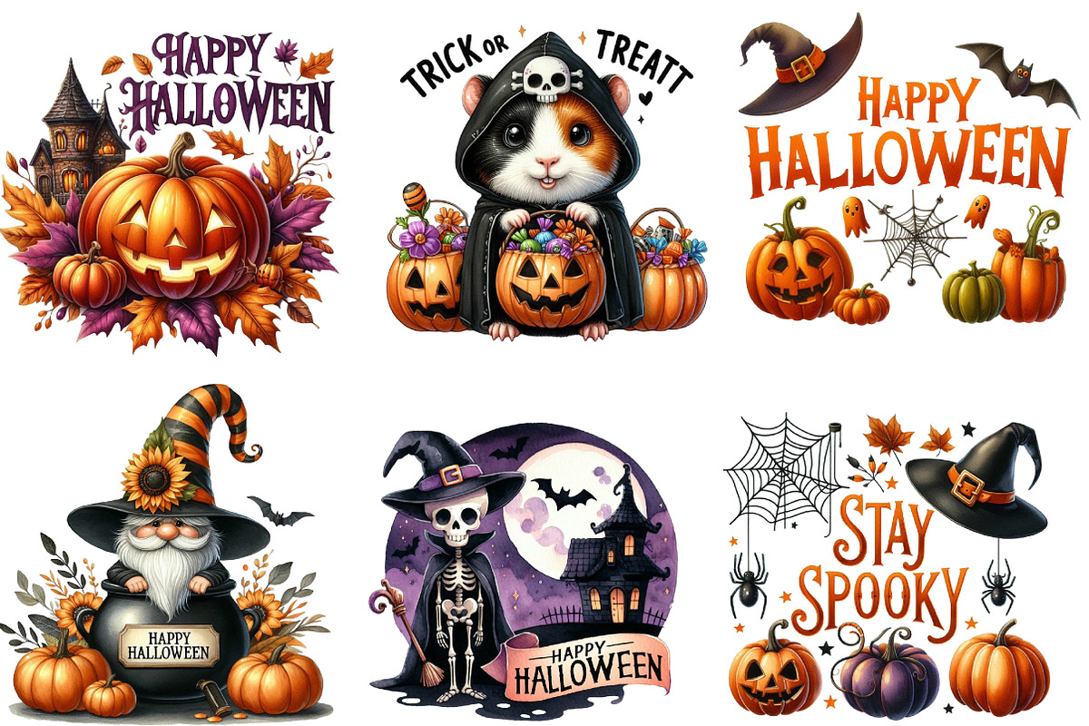 Happy Halloween Sublimation Bundle, an Illustration by Designworld (Photo 7 of 8)