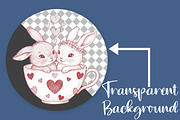 Whimsical Bunnies Valentine's Day, an Illustration by Canvas Craft (Thumbnail 2 of 7)