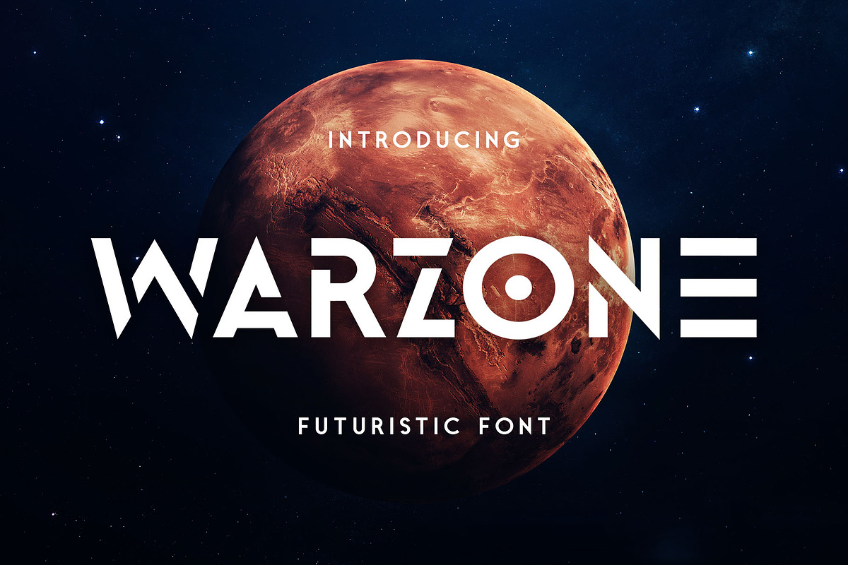 Warzone | Techno Font, a Sans Serif Font by Arterfak Project (Photo 12 of 12)