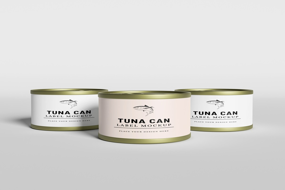 Tuna Can Packaging Mockup, a Packaging Mockup by GraphicWindow (Photo 5 of 6)