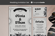 Gothic & Romantic Wedding Invitation, a Templates & Theme by TemplateCastleStore (Thumbnail 1 of 9)