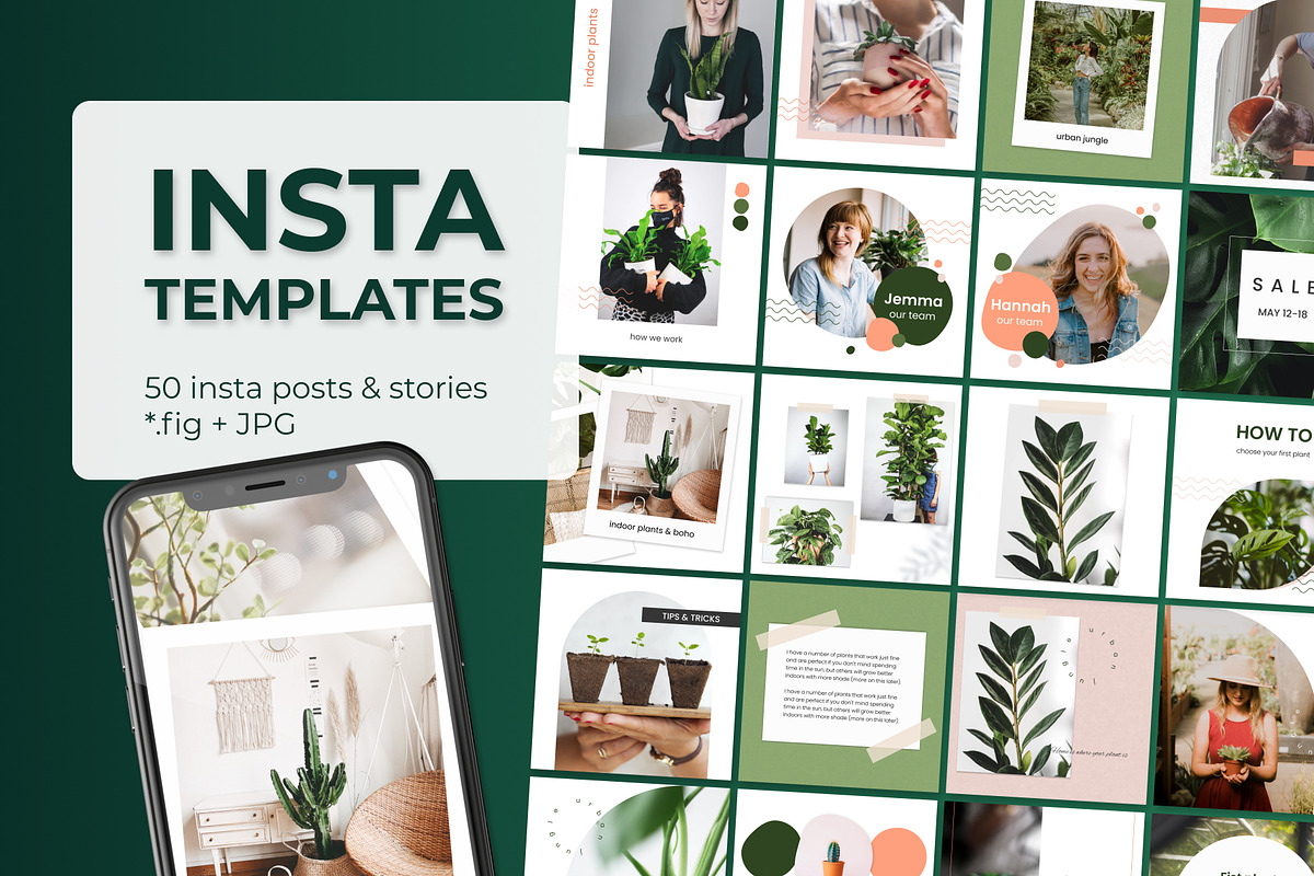 Insta templates (posts & stories), a Social Media Template by helgascandinavus (Photo 1 of 6)