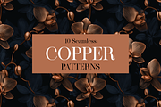10 Copper Botanica Patterns, a Pattern Graphic by Motifs (Thumbnail 11 of 12)
