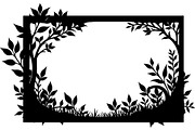 Black and white Frame Nature SVG Bun, an Object Graphic by jahid234 (Thumbnail 3 of 7)