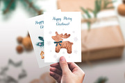 Christmas postcards printable, a Card Template by CreativeByLu (Thumbnail 4 of 5)