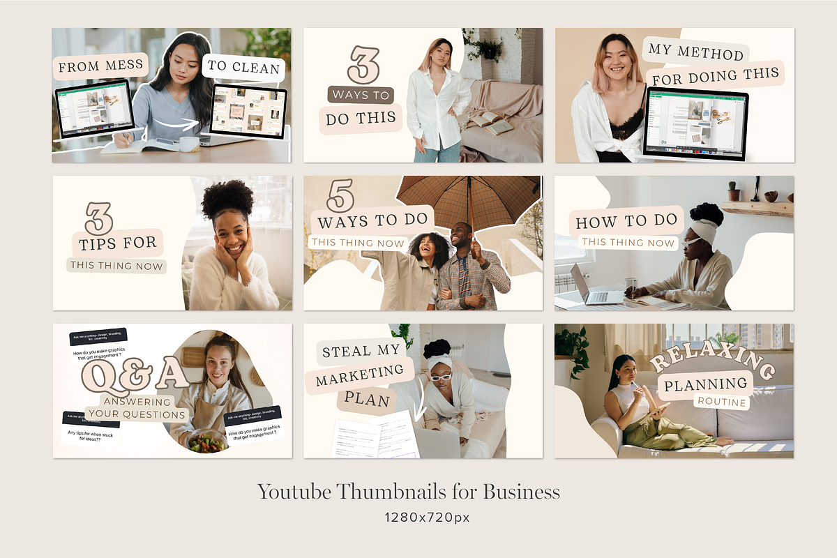 Youtube Thumbnail Canva Template, a Marketing Template by Tabitha Emma (Photo 2 of 7)