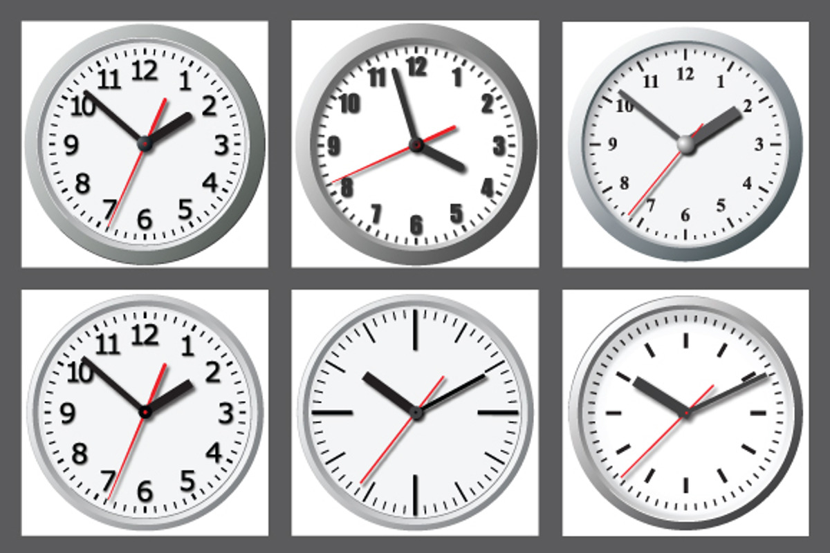Wall mounted digital clock. Vector i