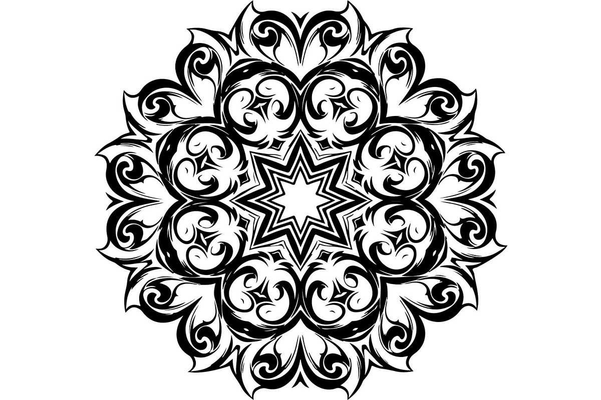 Vintage Floral Mandala Bundle, a Decorative Illustration by Designer_Momina (Photo 8 of 20)