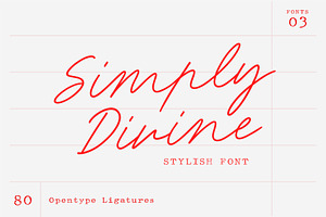 Stylish Script Font - Simply Divine