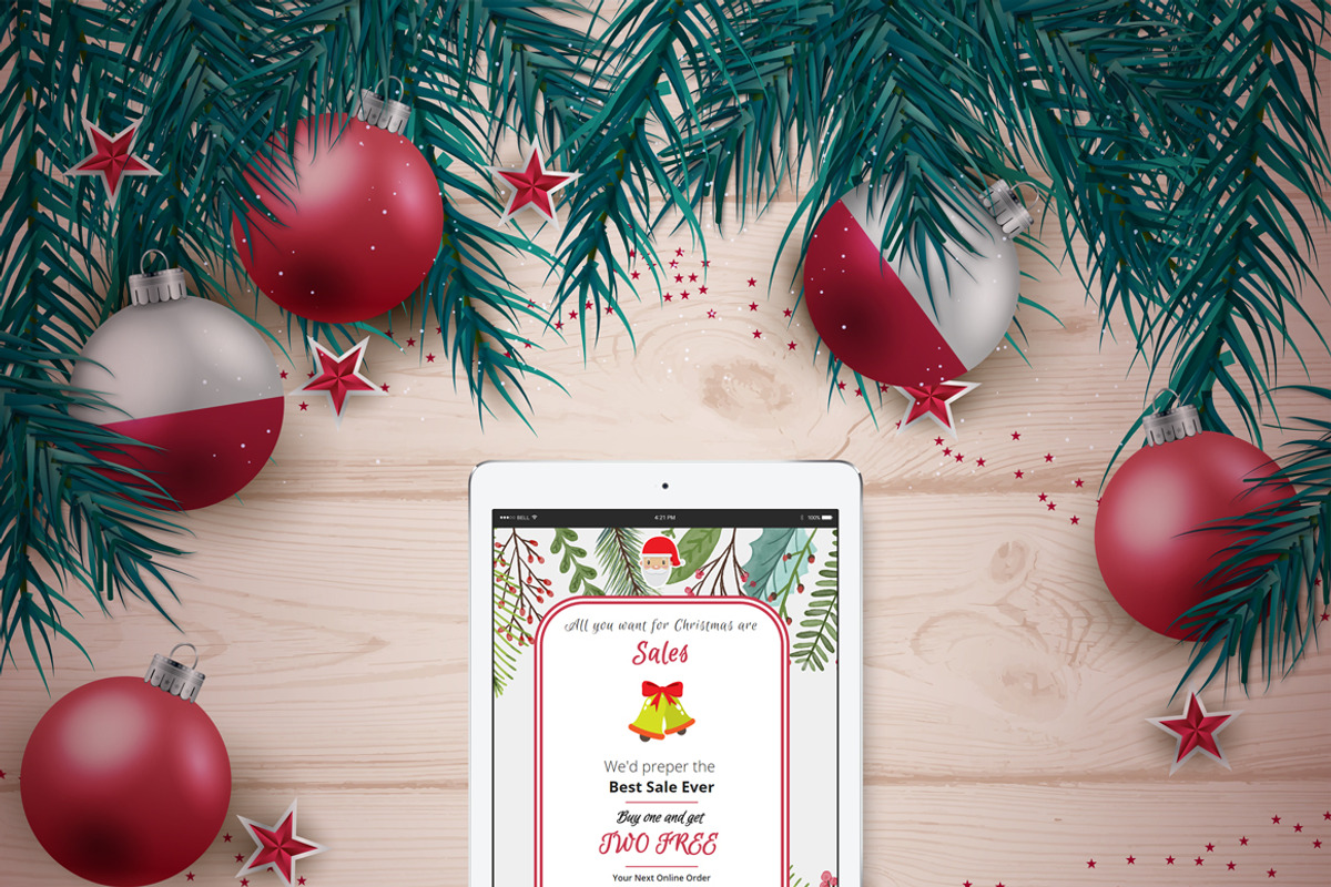 Holiday Social Media Pack & Bonus, an iPad Mockup by Khryna Designs (Photo 2 of 5)