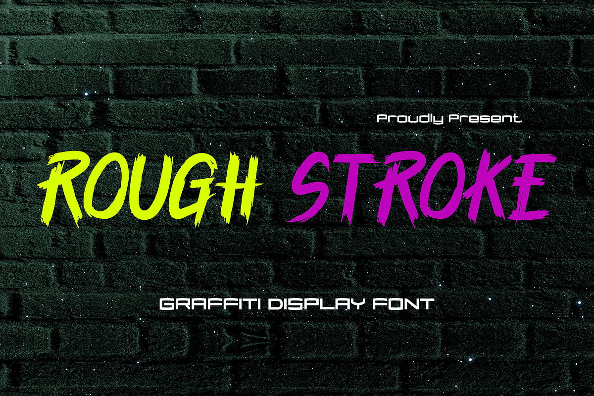 Rough Stroke – Graffiti Display Font, a Sans Serif Font by Pinisi ART (Photo 1 of 9)