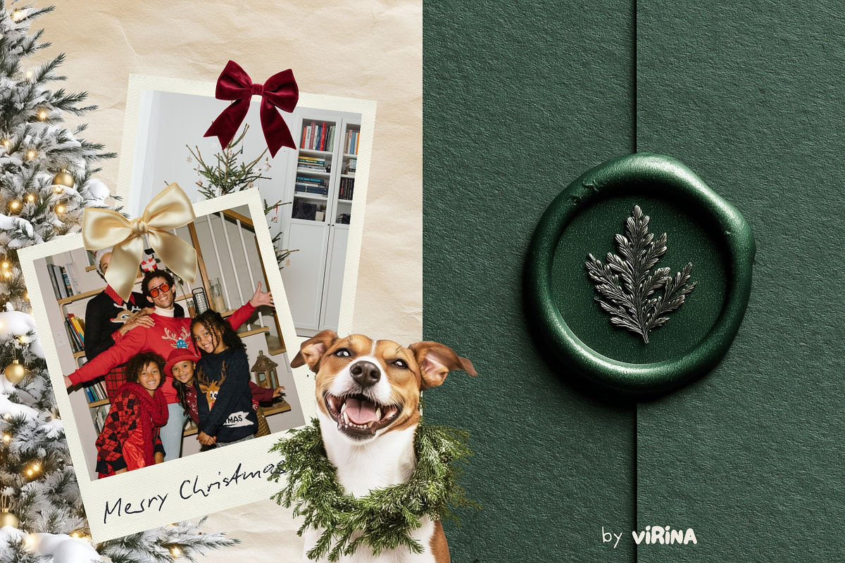 Christmas classic collage pack, an Object Graphic by VirinaDesign (Photo 4 of 13)