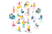 Flat vector people lifestyle bundle, a Person Illustration by Vector_Art (Thumbnail 9 of 27)