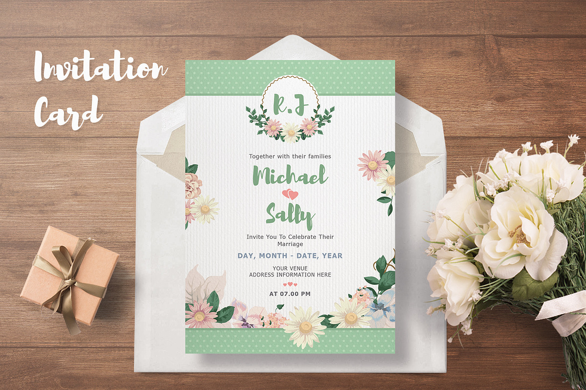 FLOWER WEDDING INVITATION SUITES, an Invitation Template by Totem Invitation House (Photo 2 of 4)