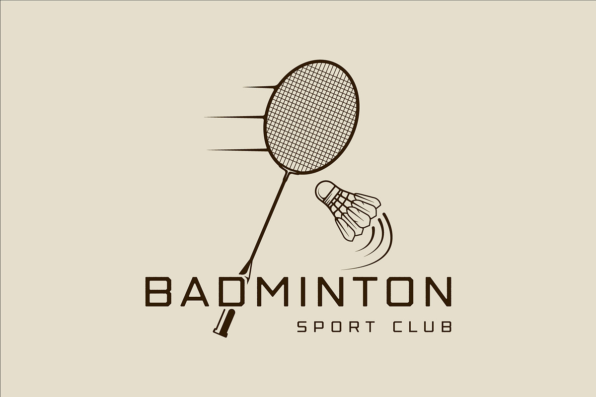 shuttlecock and racket logo design, a Branding & Logo Template by zyxroun shop