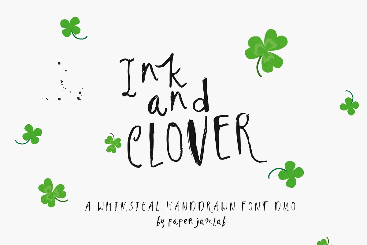 Ink & Clover. A Whimsical Font Duo, a Handwritten Font by PaperJamLab (Photo 18 of 18)