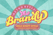 The Brandy Bold Retro Script, a Script Font by Haksen (Thumbnail 3 of 8)