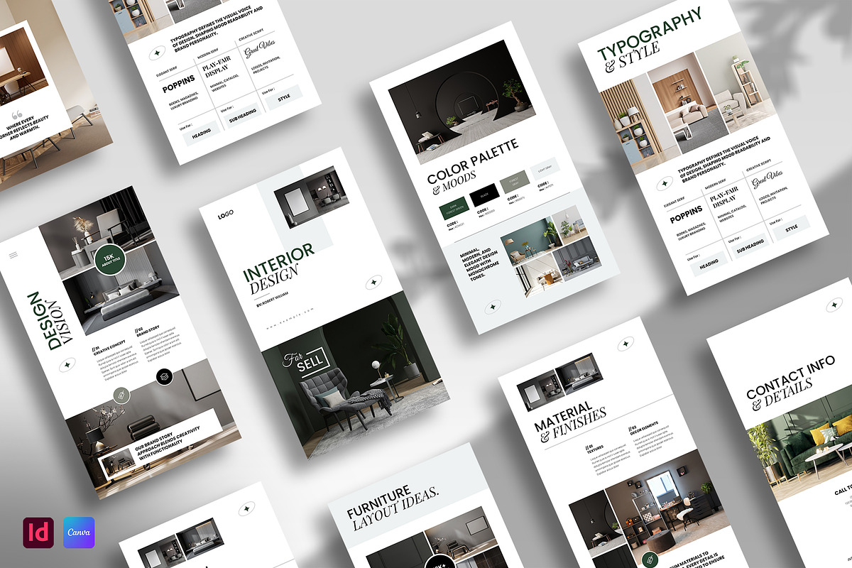 Interior Mood Board Stories Pack, a Social Media Template by Spark_Creative (Photo 1 of 4)