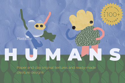 Original ready-to-use clay creatures, an Object Graphic by Oleg and Katja