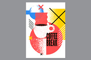 Coffee Break retro vector poster set, a Food Illustration by PoPaShop (Thumbnail 4 of 9)