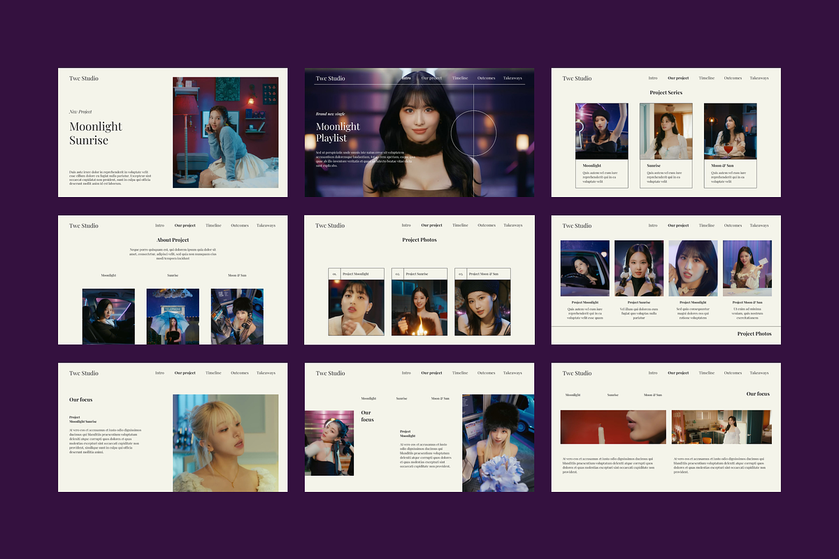 Moonlight Sunrise Presentation, a Presentation Template by Out of Context (Photo 4 of 9)