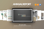 Annual Report PowerPoint Template, a Presentation Template by White Graphic (Thumbnail 1 of 9)