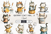 Quirky Cats Vol 2, an Animal Illustration by EllyandLima (Thumbnail 1 of 10)