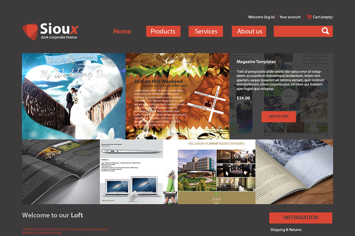 Sioux Dark Tempalte, a Websites & App Template by zheksha (Photo 3 of 5)