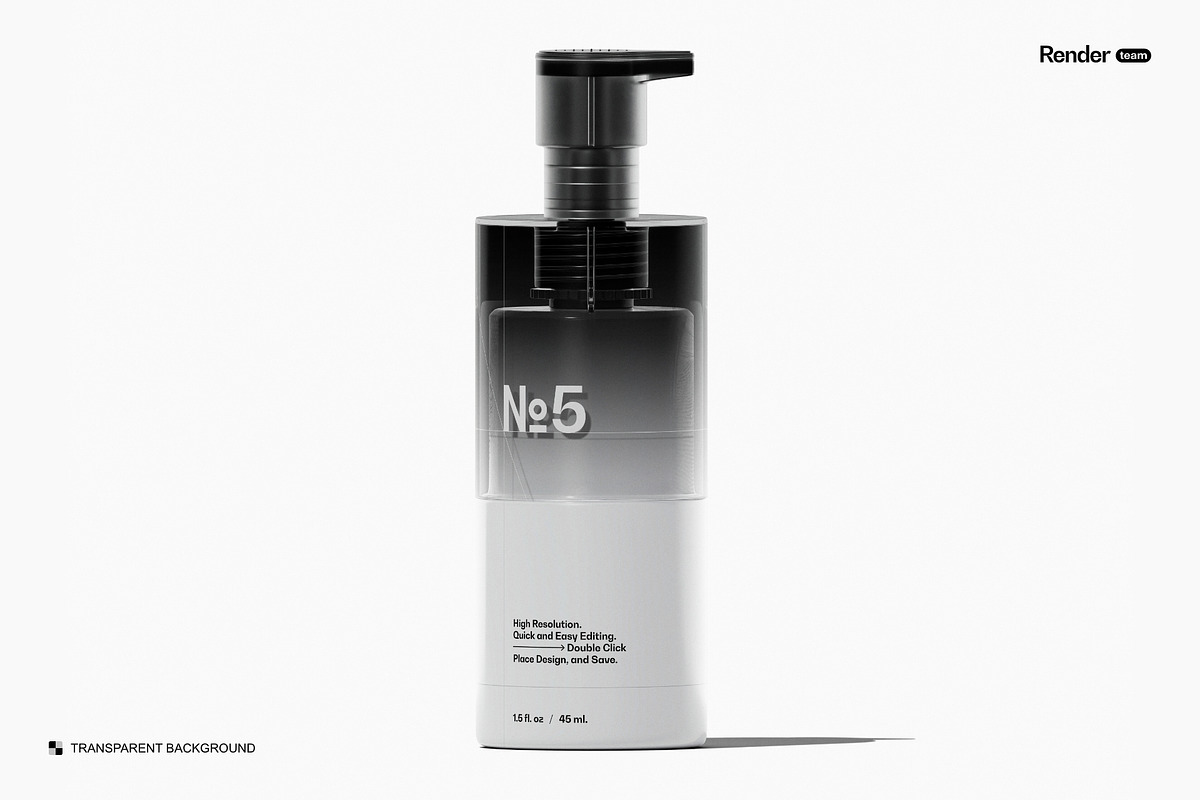 Dispenser Bottle Mockup, a Packaging Mockup by Renderteam (Photo 3 of 8)