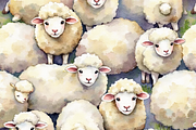 Sheep Seamless Pattern, an Animal Illustration by PLUM&FIGS (Thumbnail 2 of 5)