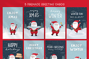 Christmas Santa. Characters & cards, a Seasonal Illustration by Valeria Soloveva (Thumbnail 4 of 5)