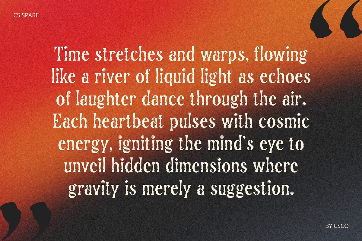 CS Spare – Psychedelic Font, a Sans Serif Font by Craft Supply Co. (Photo 4 of 8)