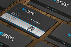 Waves Dark Business Card