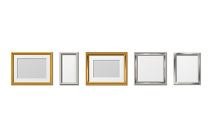 Elegant gold frames with wooden or, an Illustration by art PVP - market
